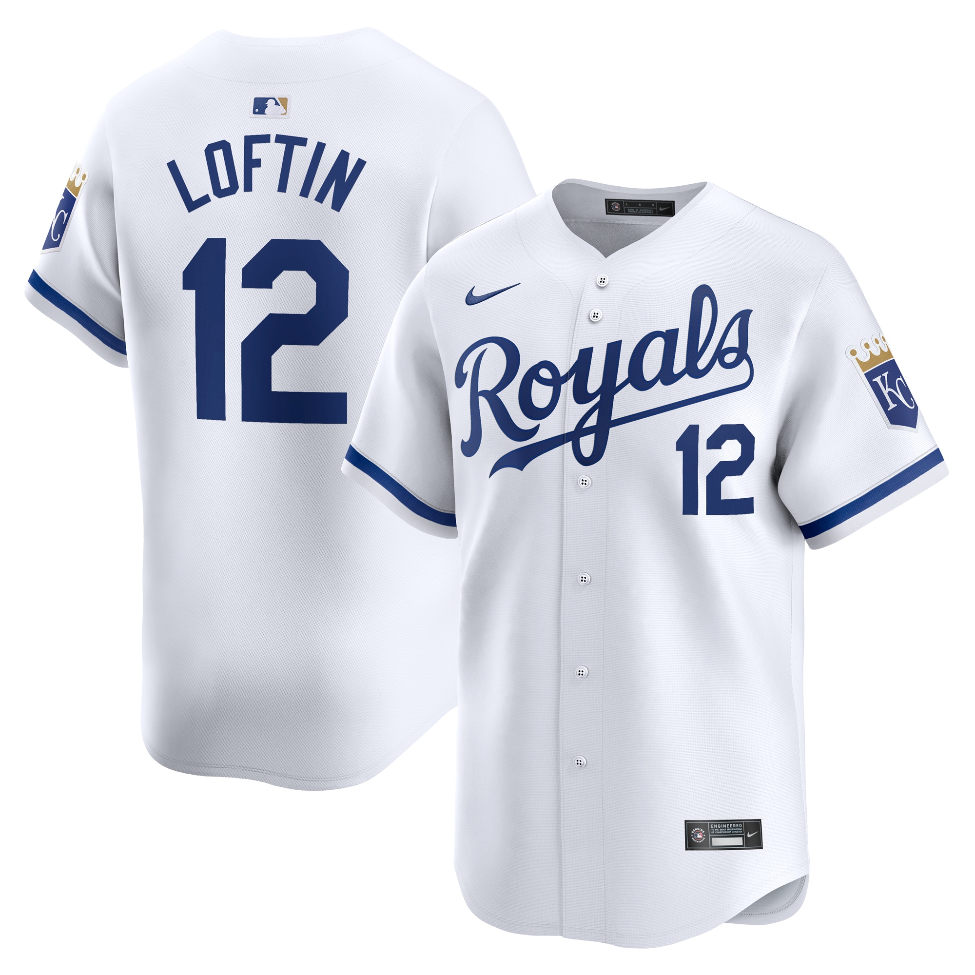 Nick Loftin Kansas City Royals Home Limited Player Jersey – White