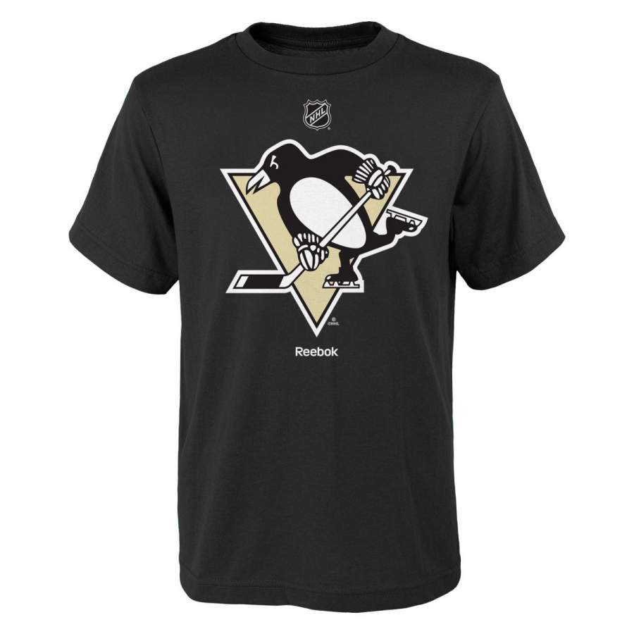 YOUTH Pittsburgh Penguins Reebok primary logo T Shirt Black