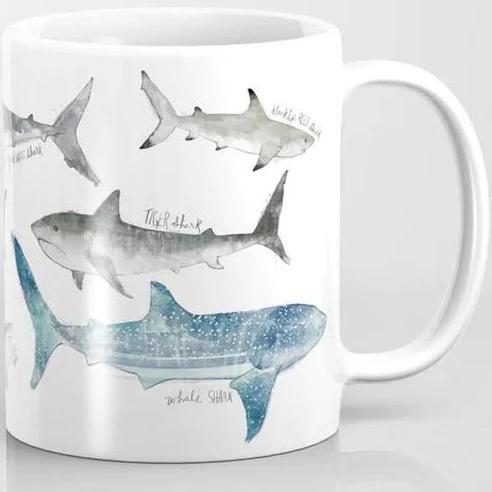 Sharks Coffee Mug, Shark Mug,Shark Gift, Shark Lovers Gift, Gift For Him, Gift For Her, Shark Gift Mug