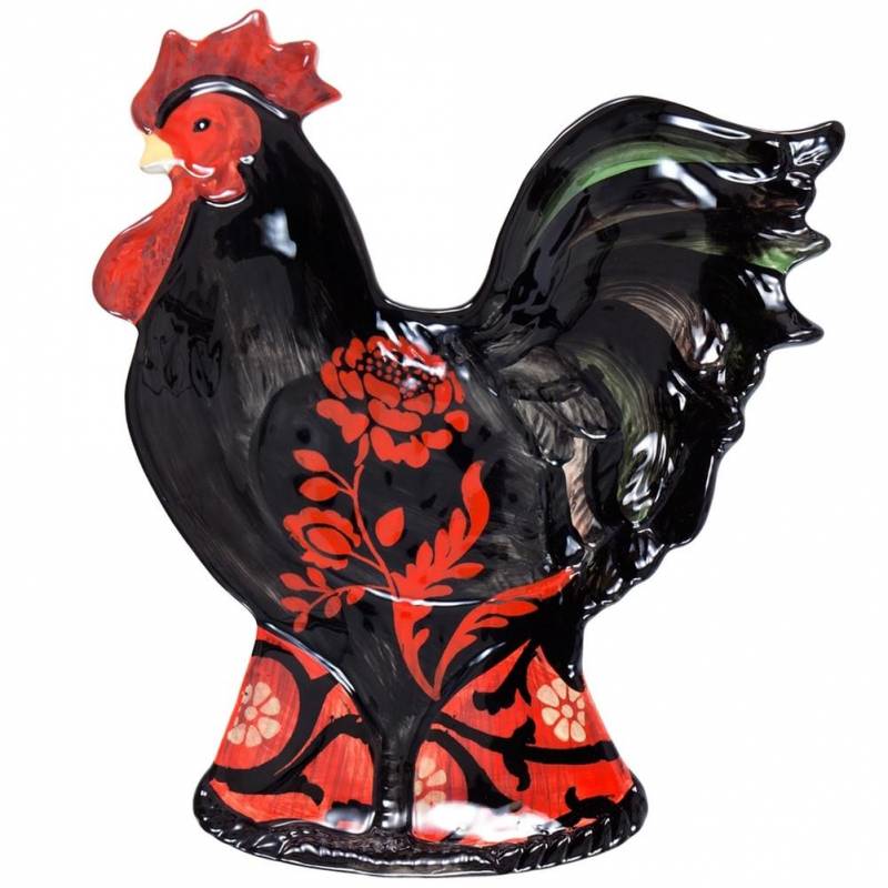 Rooster Standing La Provence Collection 3D Candy Plate