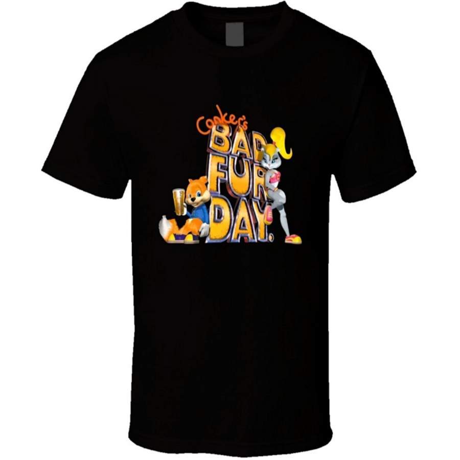 YPS Conkers Bad Fur Day N64 Box Art Men’s T Shirt