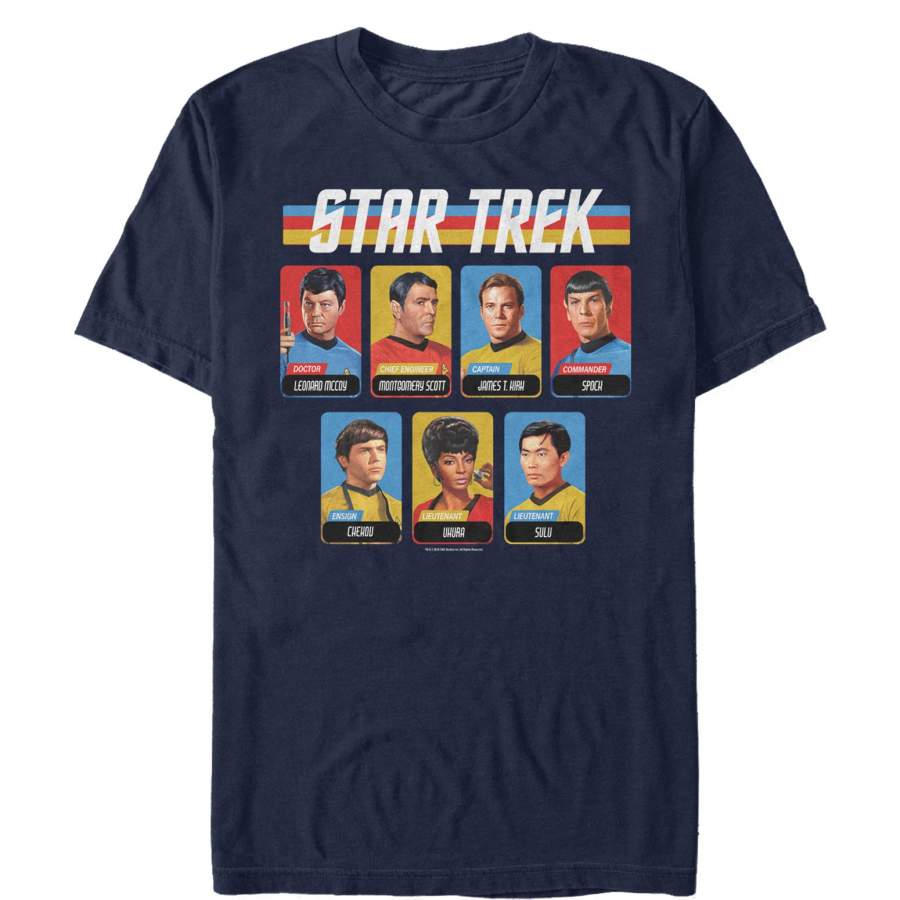 Star Trek Men’s Rainbow Playing Cards  T Shirt