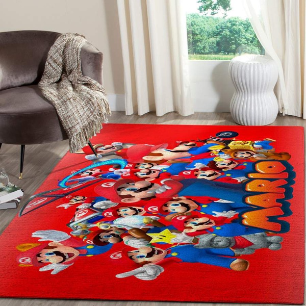 Super Mario Area Rug / Gaming Floor Decor RB7A8E7E7441