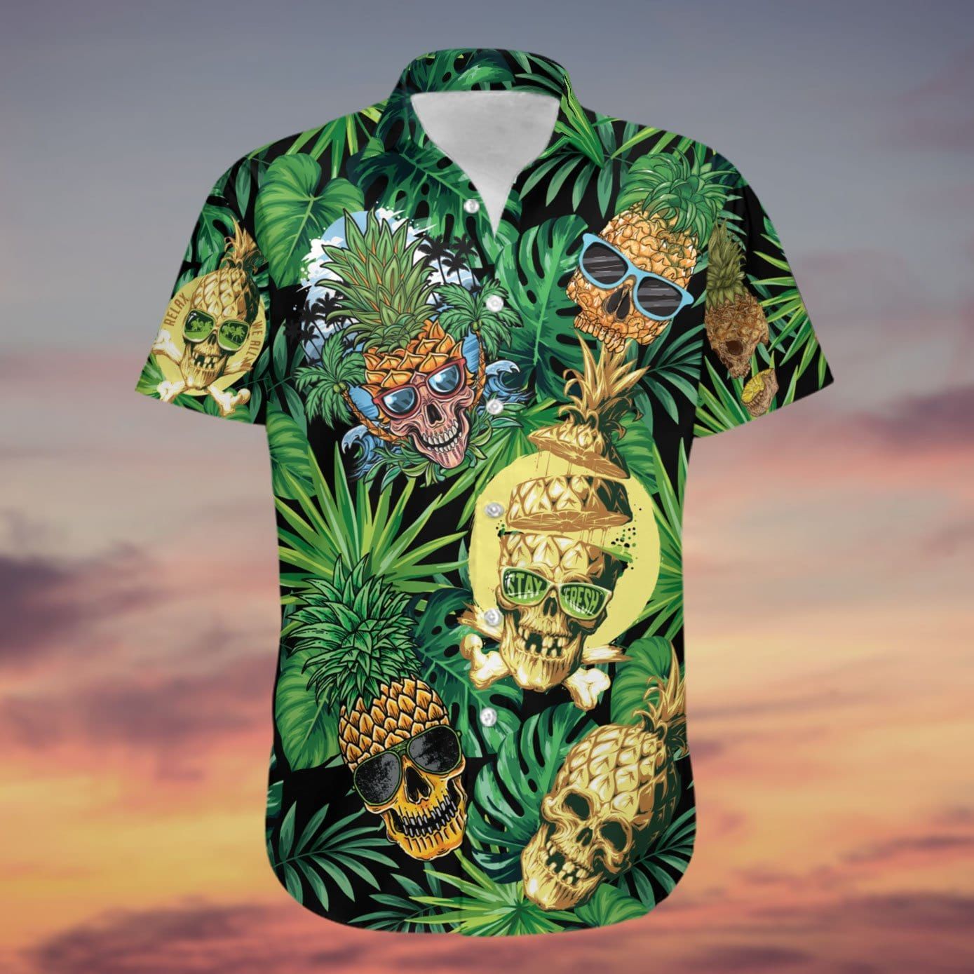 Skull Pineapple Tropical Hawaii Shirt For Men Women Adult Ha110632