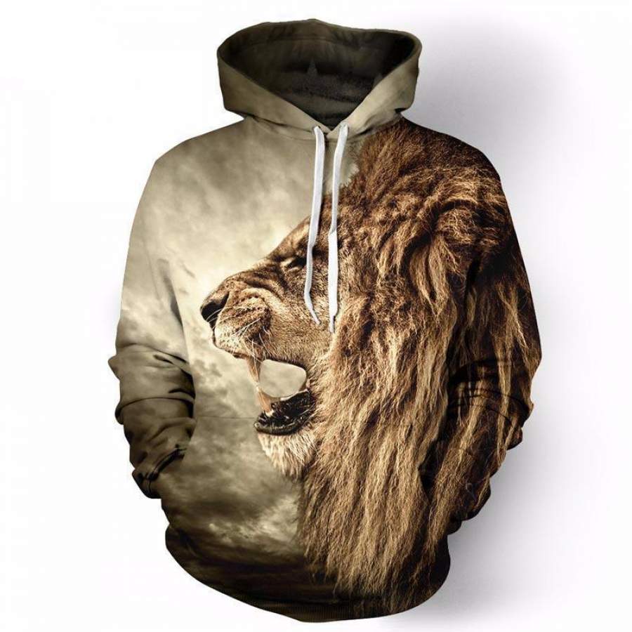 3D Ancient Lion Hoodies