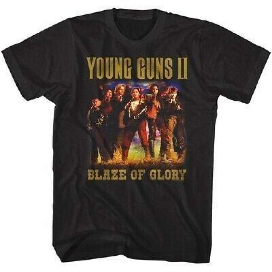 Young Guns 2 Blaze of Glory Movie Poster Men’s  Emilio Estevez Kiefer Top T-Shirt