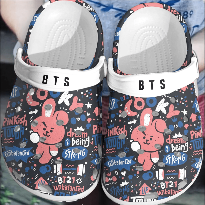 BTS Jungkook Pattern Crocband Crocs Comfortable Clogs Shoes For Men Women