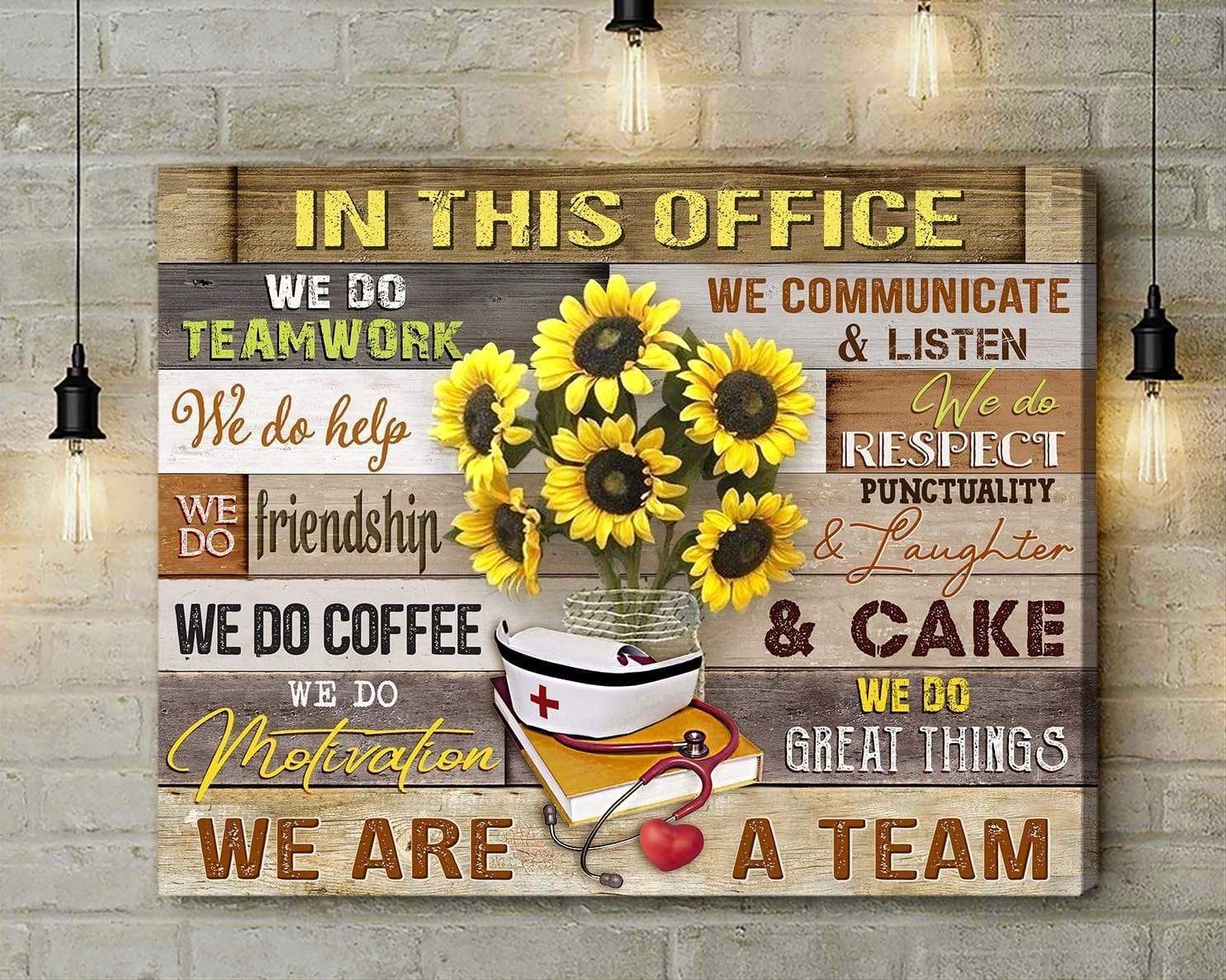 Canvas – Nurse – In This Office – We Are A Team Gift For Family, Wall Art Decor, Canvas Print, Home Decor