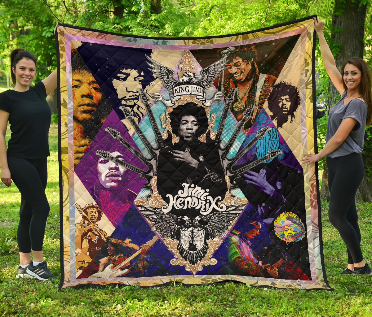 Jimi Hendrix Premium Quilt Blanket Singer Home Decor Custom For Fans Nt051001