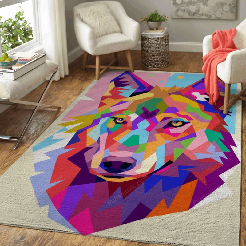 Wolf Pop Art Style – Lion Tiger Cat Rug Mats – Carpet