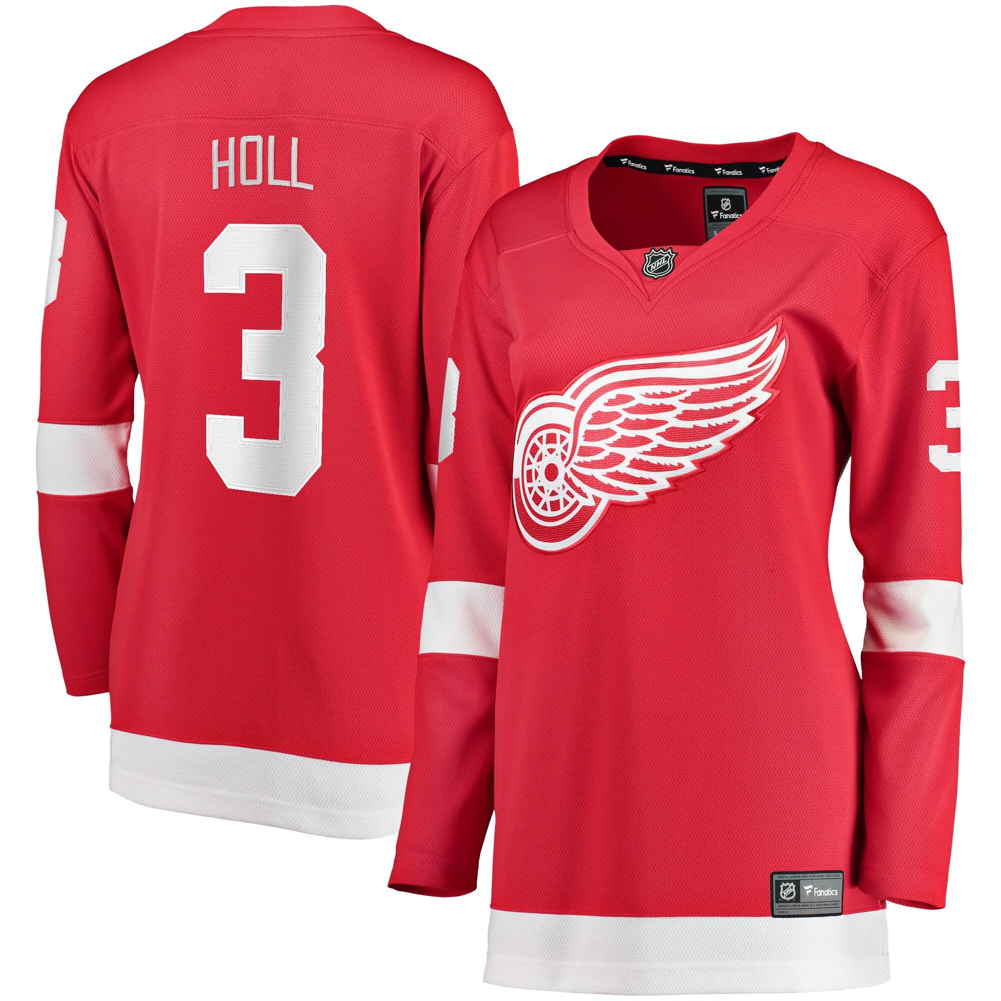 Justin Holl Detroit Red Wings Branded Women's Home Breakaway Player Jersey – Red