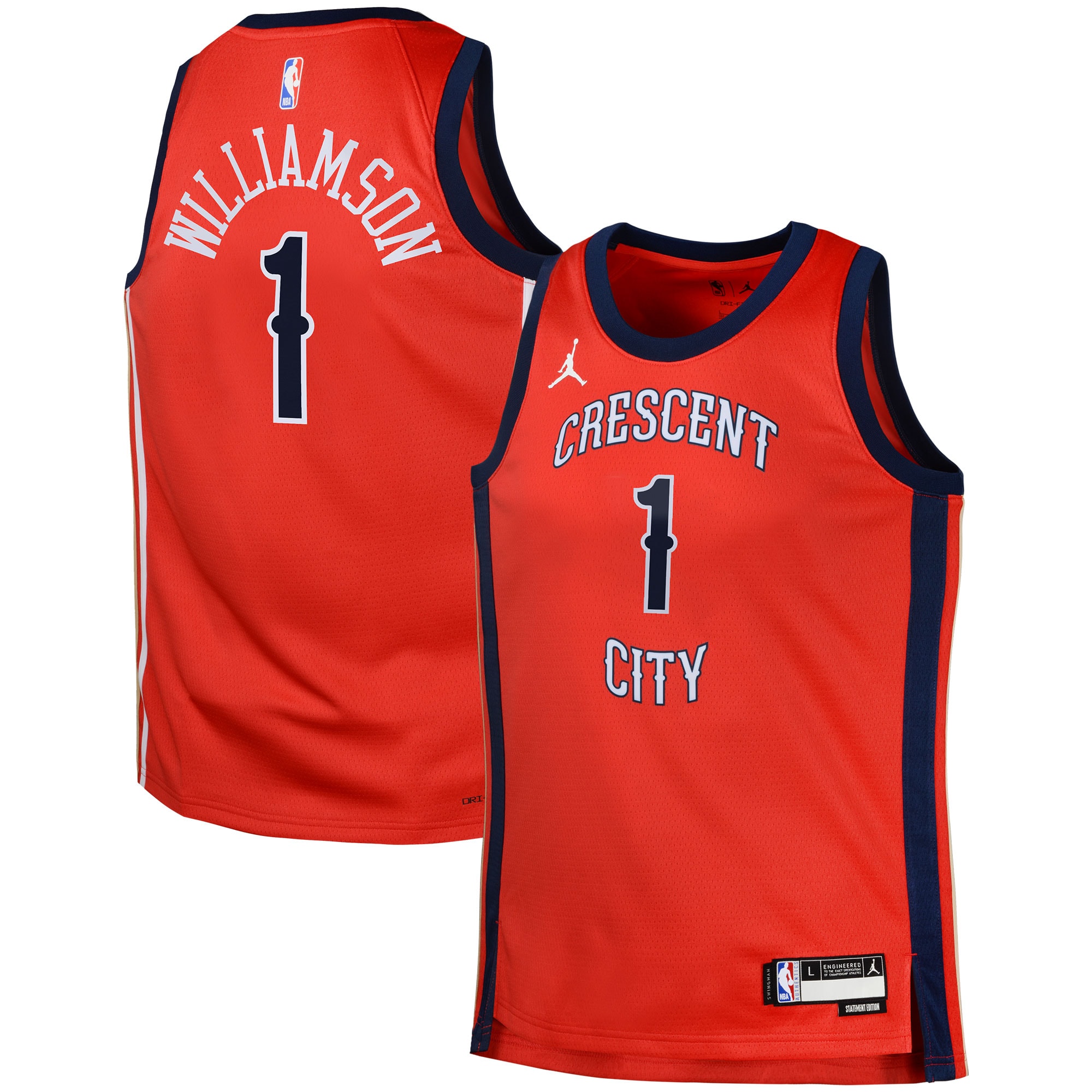 Zion Williamson New Orleans Pelicans Jordan Brand Swingman Jersey Statement – Red