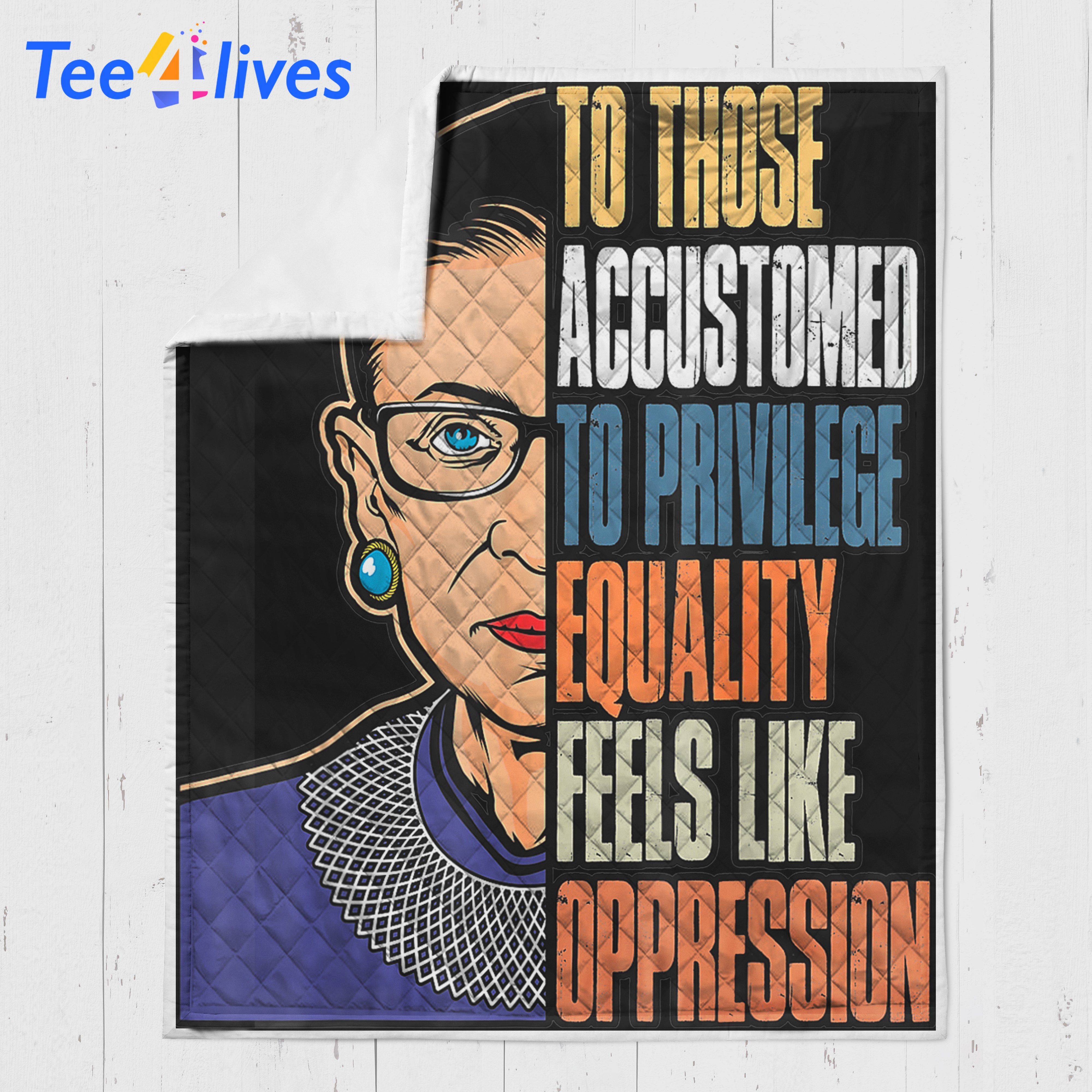 Tshirt2d Custom Quilt Blanket Ruth Bader Ginsburg Notorious Rbg Political Equality Womens Blanket – Quilt Blanket