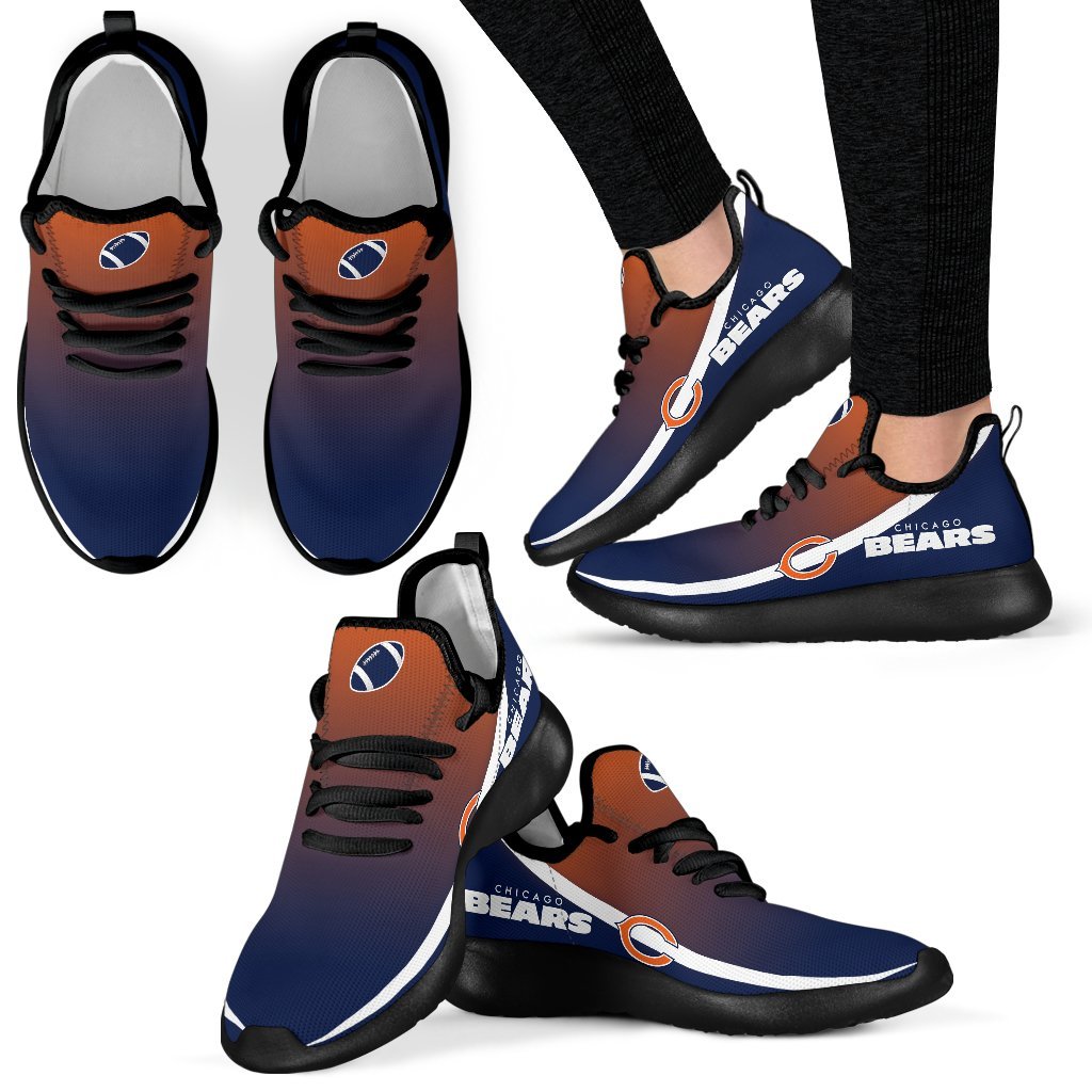 Style Top Logo Chicago Bears Mesh Knit Sneakers