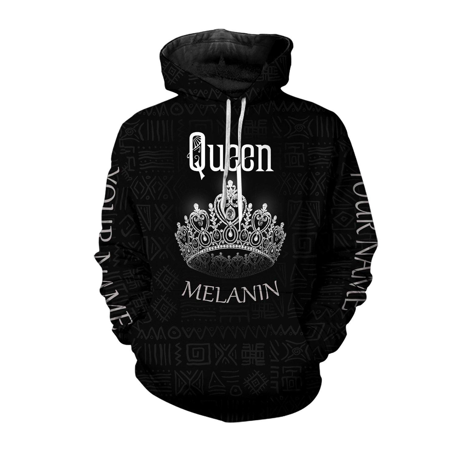 Personalized Melanin Queen All-Over Print Hoodie