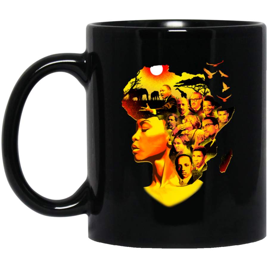 African American Coffee Mug Black Women With My Roots Famous People For Melanin Queens 11oz – 15oz Black Mug