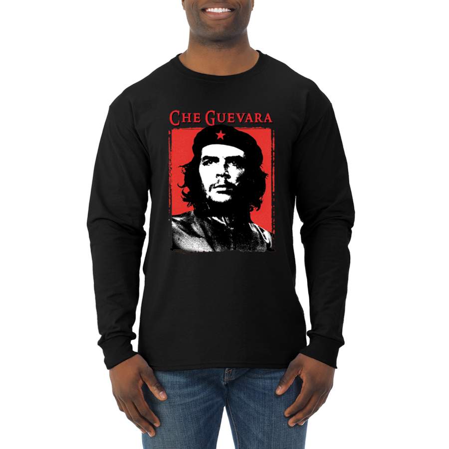 Che Guevara Cuban Revolution Classic Retro Vintage Political Mens Long Sleeve Shirt