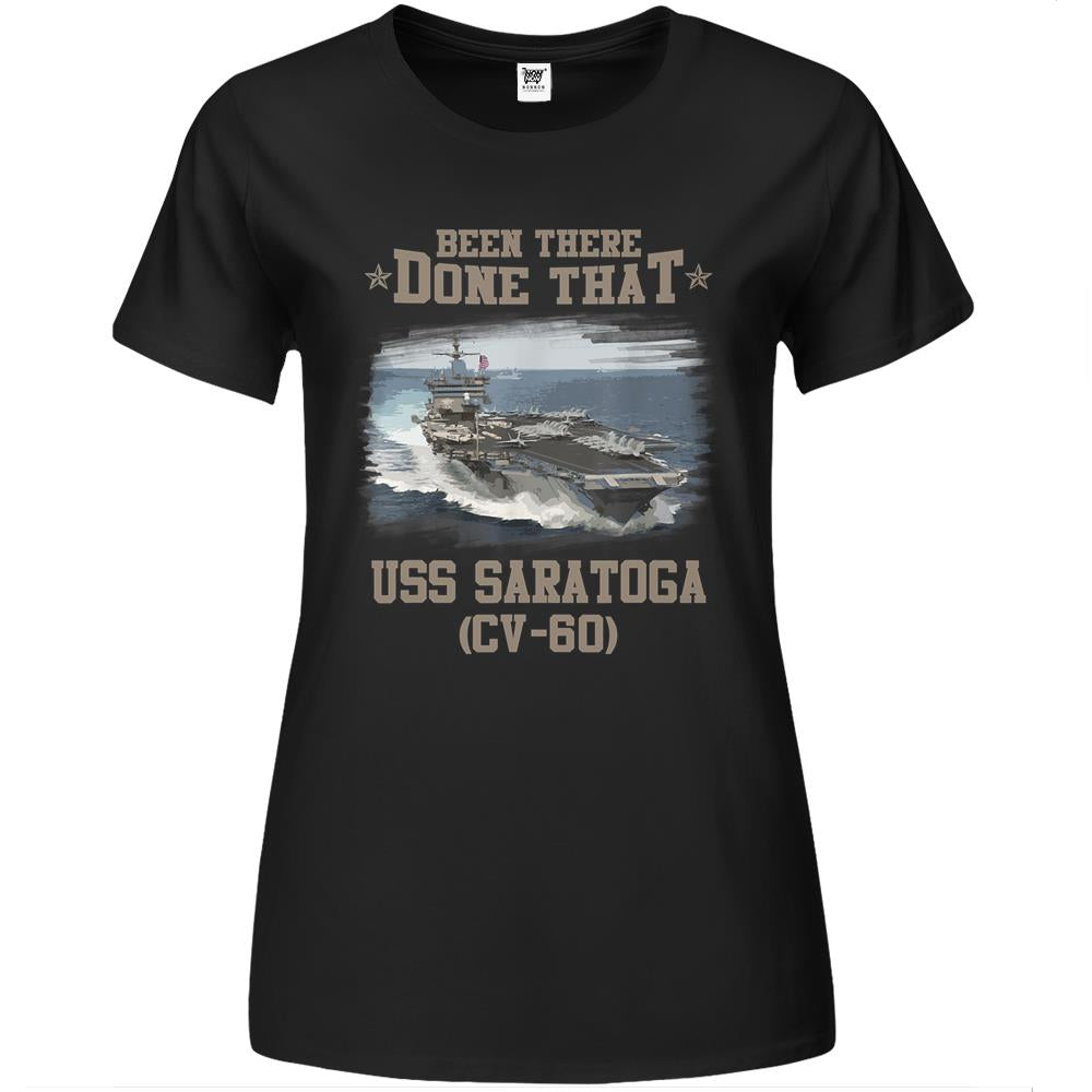 Uss Saratoga Cv-60 Veterans Day Father Day Gift Premium Womens T Shirts