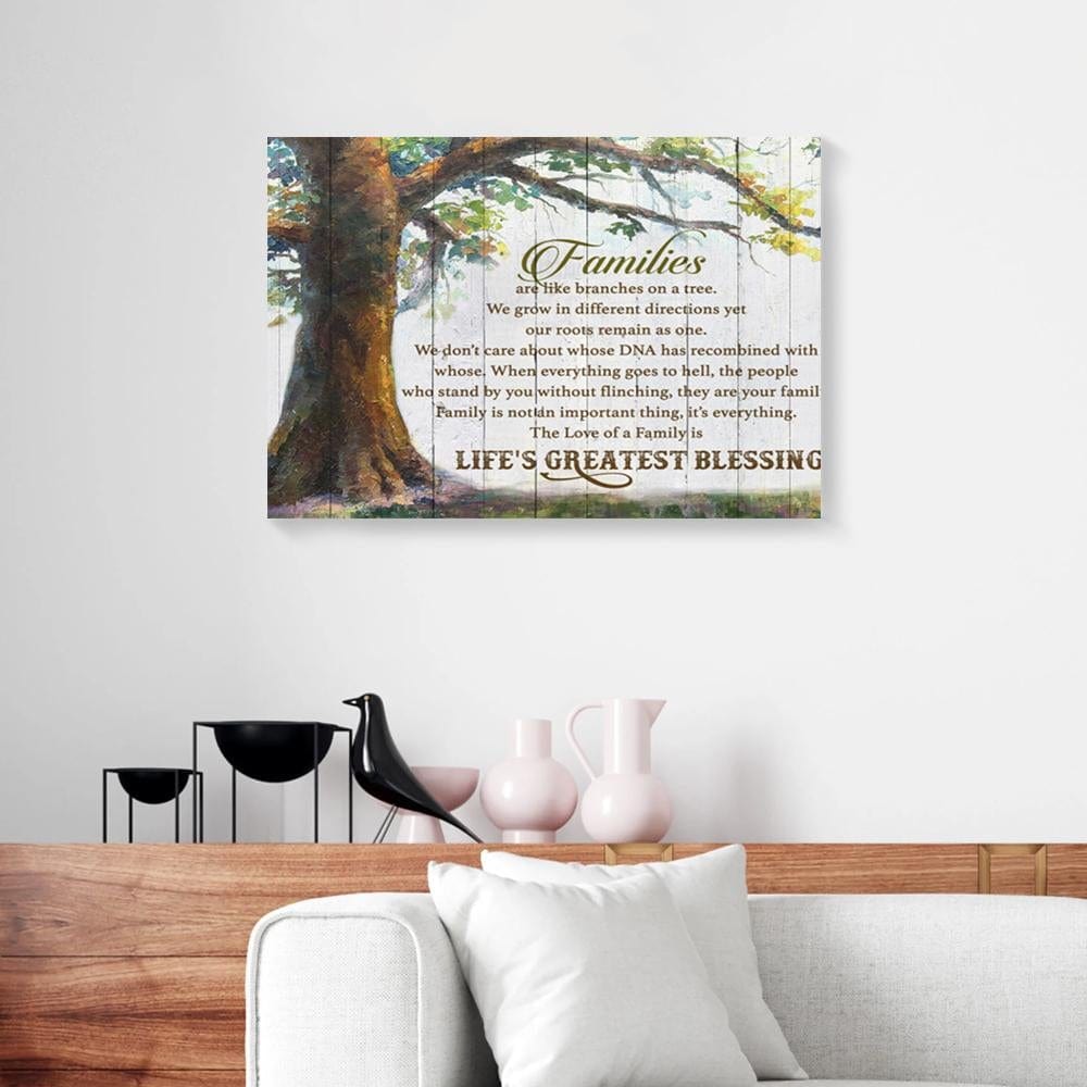 Canvas Prints Families Life’S Greatest Blessing Family Tree Canvas Wall Art Home Decoration