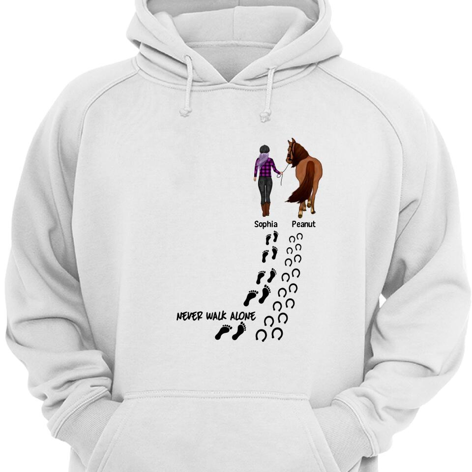 Horse Custom Hoodie Never Walk Alone Personalized Gift – Trending Personalized