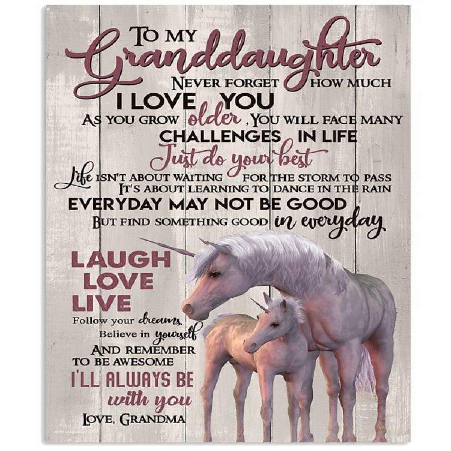 GRANDMA TO GRANDDAUGHTER-LOVE, GRANDMA Vertical Poster