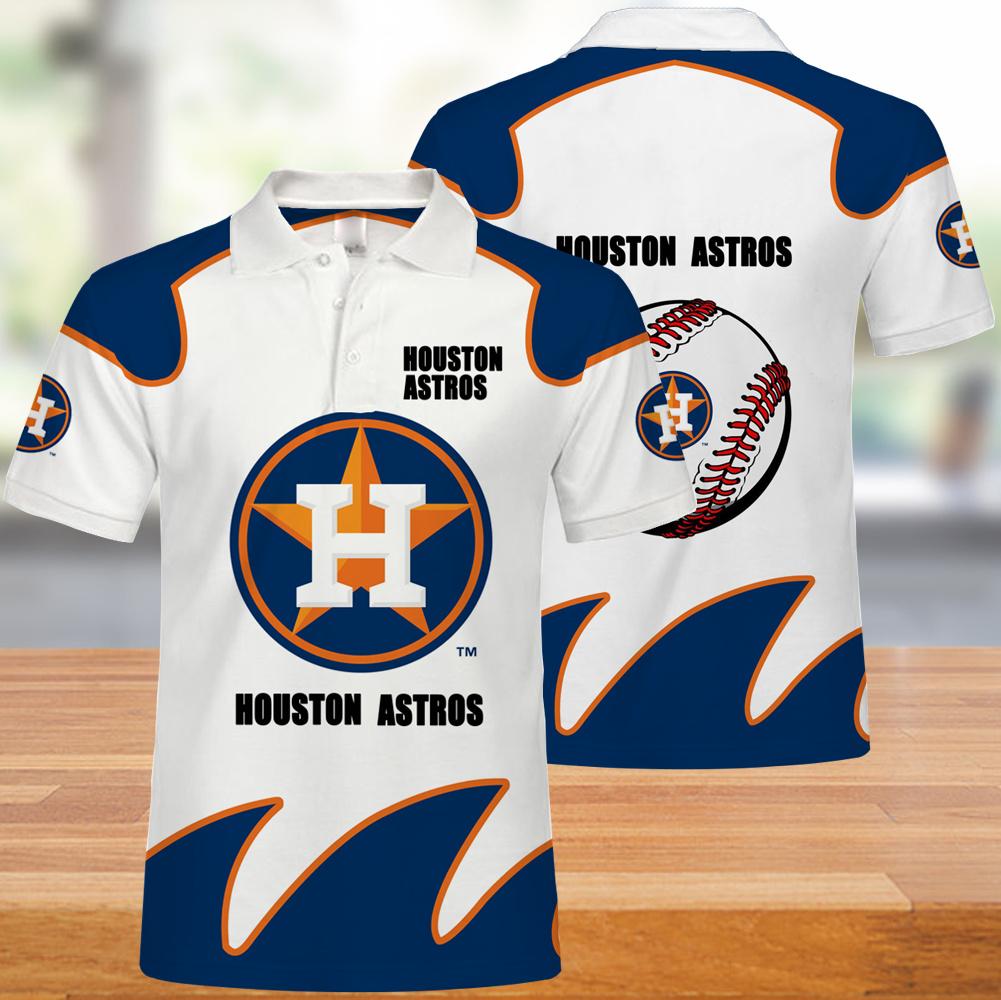 Houston Astros Button Up Polo Shirt