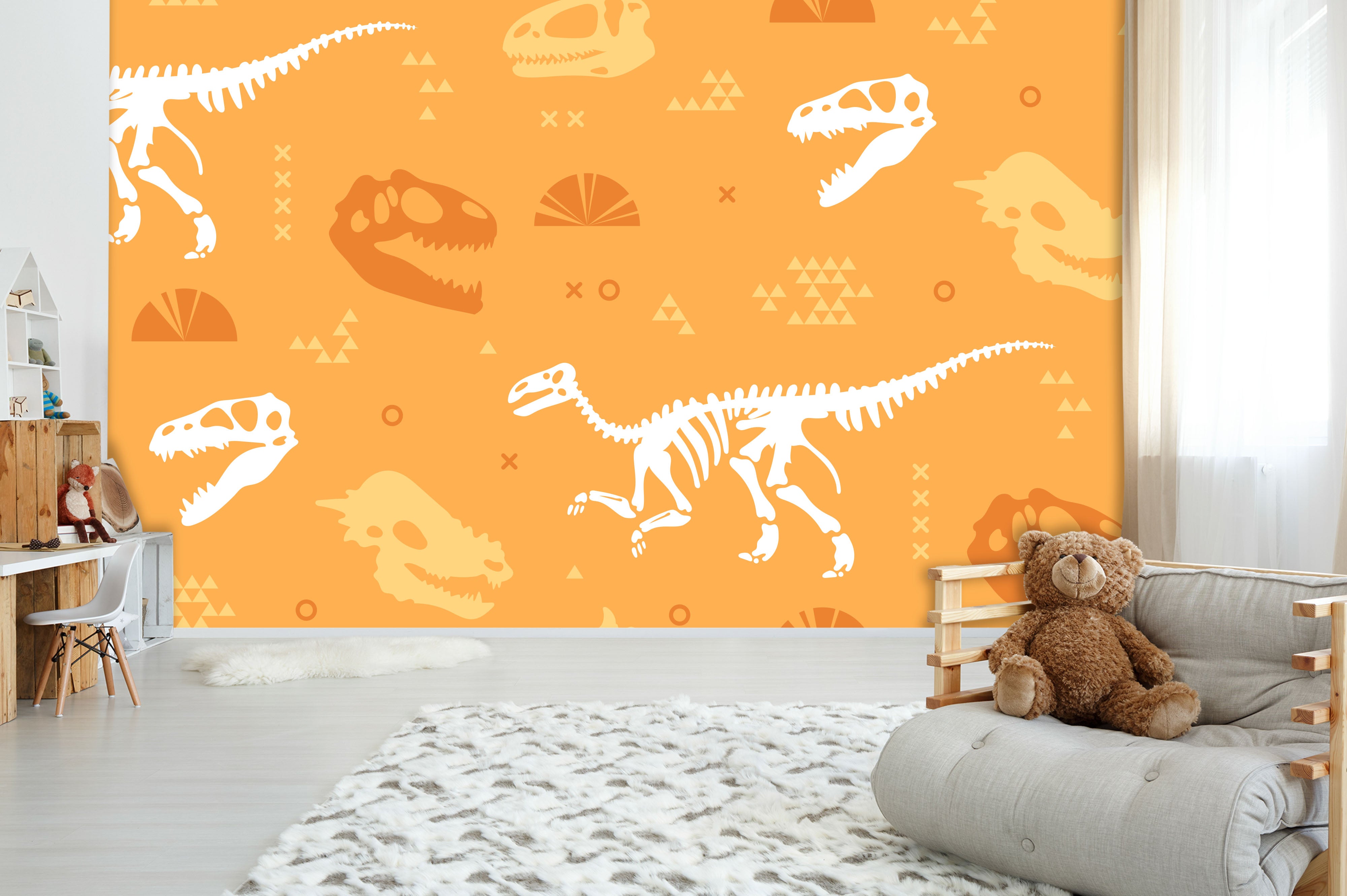 3D Dinosaur Fossil Wall Mural Wallpaper 83