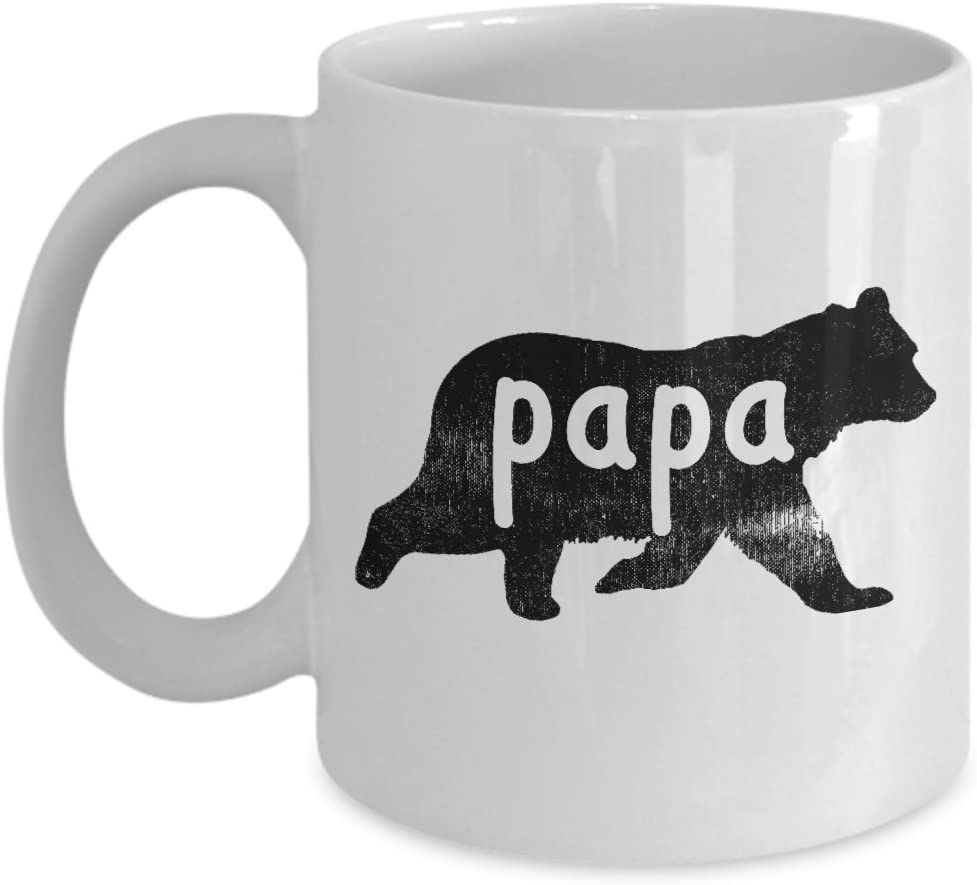 Father’S Day Mug-Papa Bear – Glass Coffee Mug