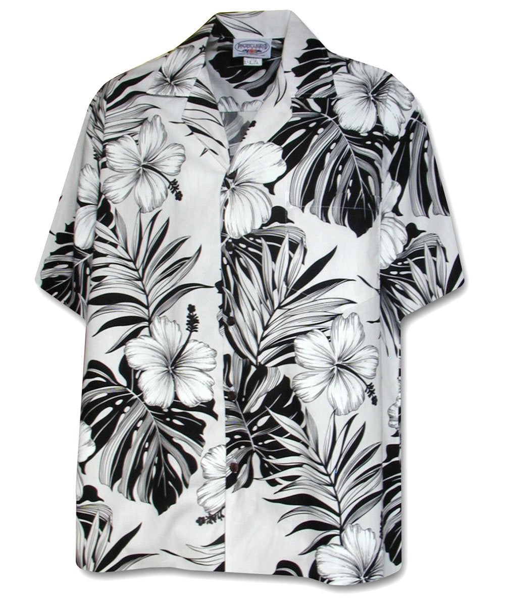 Big Hibiscus White Hawaii Shirt Made In Summer Beach Ha22068