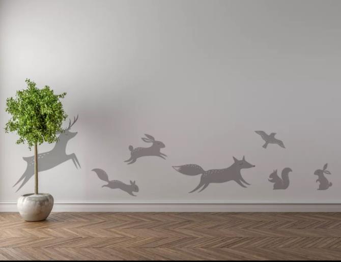 3D Grey Animal Wall Mural Wallpaper 18