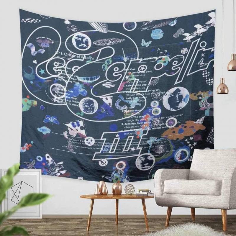 3D Custom Led Zeppelin Tapestry Throw Wall Hanging Bedspread