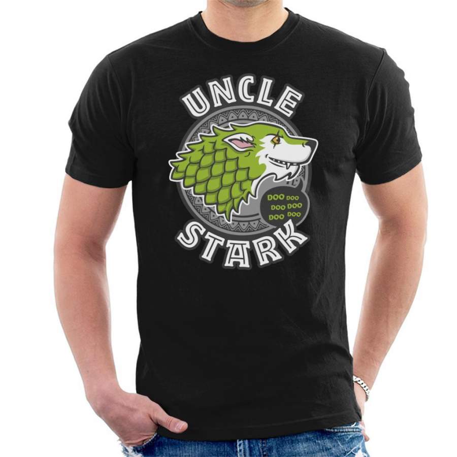 Uncle Stark Baby Shark Family Game Of Thrones Men’s T-Shirt