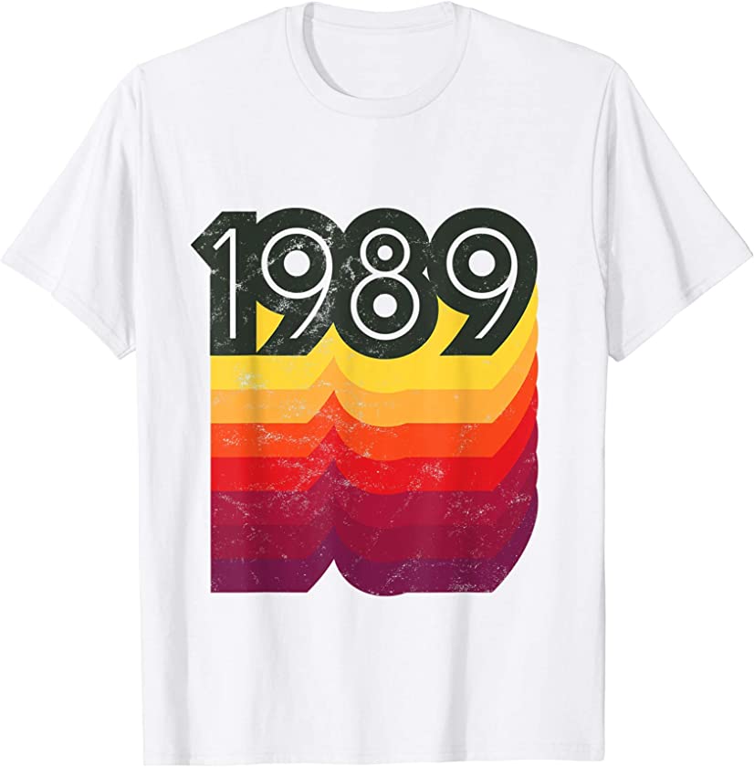 32nd Birthday Vintage Retro 80s Style 1989 T-Shirt