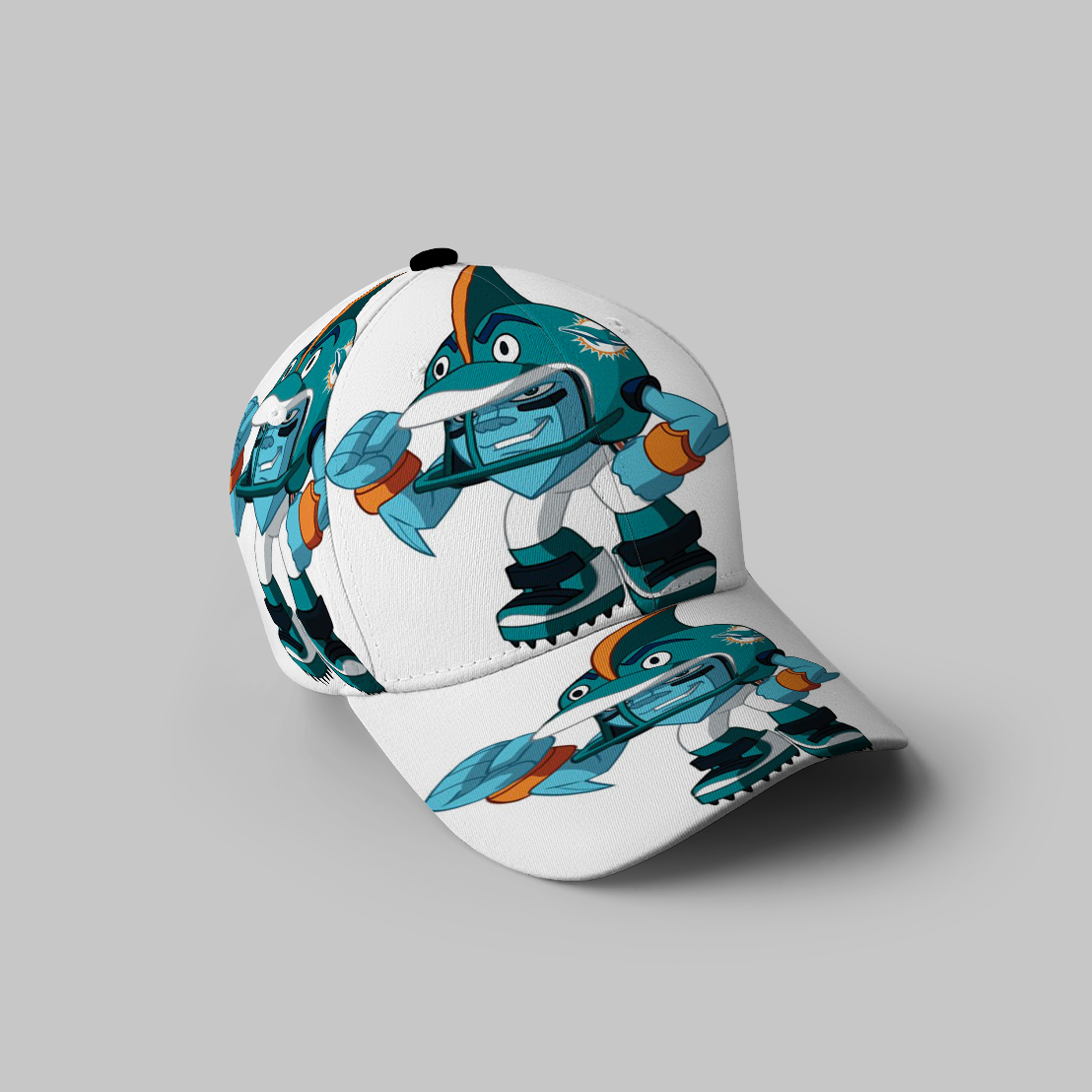 Miami Dolphins Art Illustration 3D Printing Baseball Cap Classic Hat