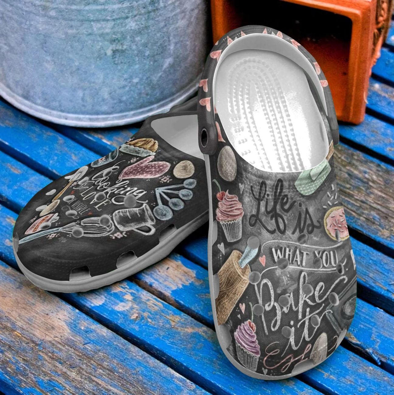 Baking Personalized Clog, Custom Name, Text, Color, Number Fashion Style For Women, Men, Kid, Print 3D Baking Lover