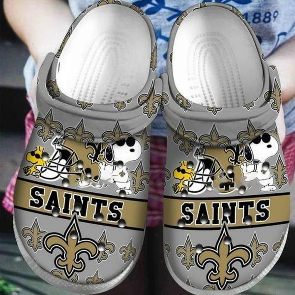 Snoopy New Orleans Saints Adults Kids Crocs Shoes Crocband Clog For Men Women Nd