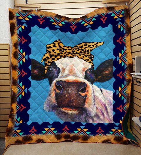 Cow Printing Dml-Qvk00007 3D Quilt Blanket HGM23