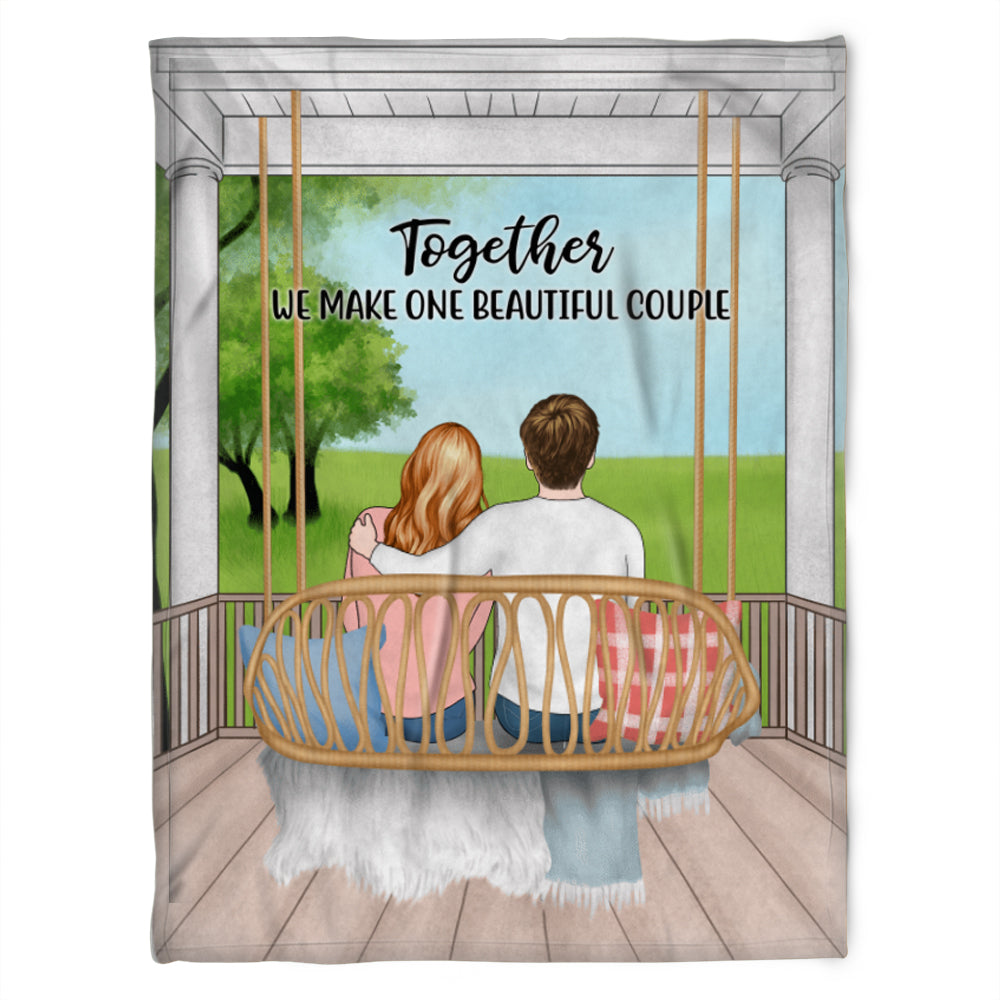 Together We Make One Beautiful Couple Fleece Blanket Home Decor Bedding Couch Sofa Soft And Comfy Cozy