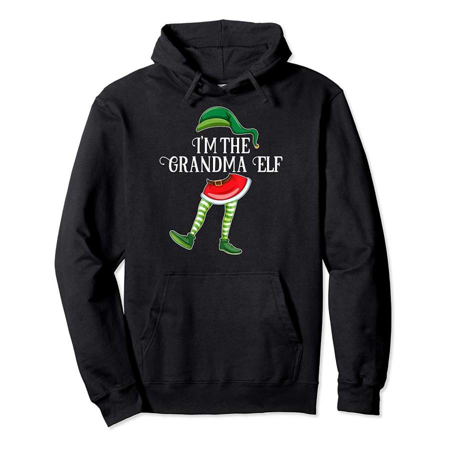 I’m the Grandma Elf Christmas Matching Family Group Gift Hoodie