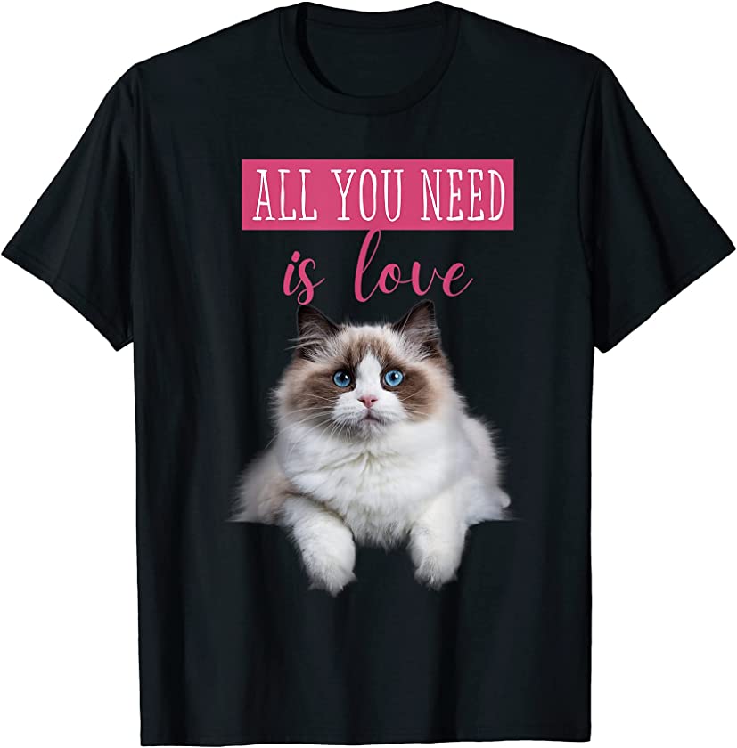 Cute Hidden Kitten Love Message Cat Torn Cloth T-Shirt