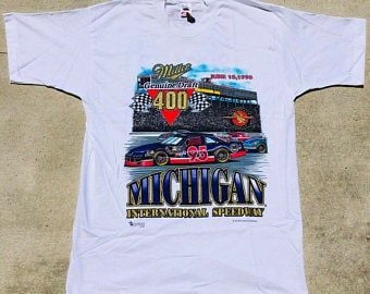 Vintage Nos 1995 Miller 400 Michigan Speedway Nascar Event Tee –  T-shirt 6092