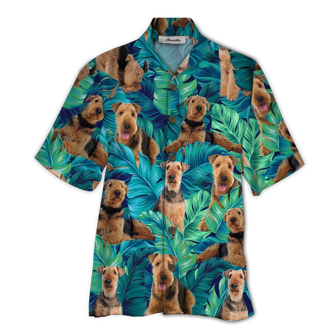 Airedale Terrier Blue Awesome Design Unisex Hawaii Shirt For Men And Women Ha98823