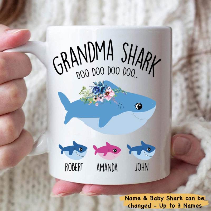 Personalized Grandma Shark Doo Doo Funny Gift Mug