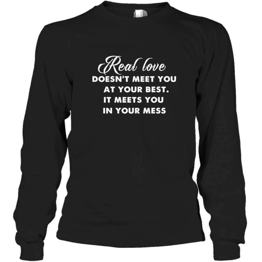 Real love funny quotes for valentine Long Sleeve T-Shirt