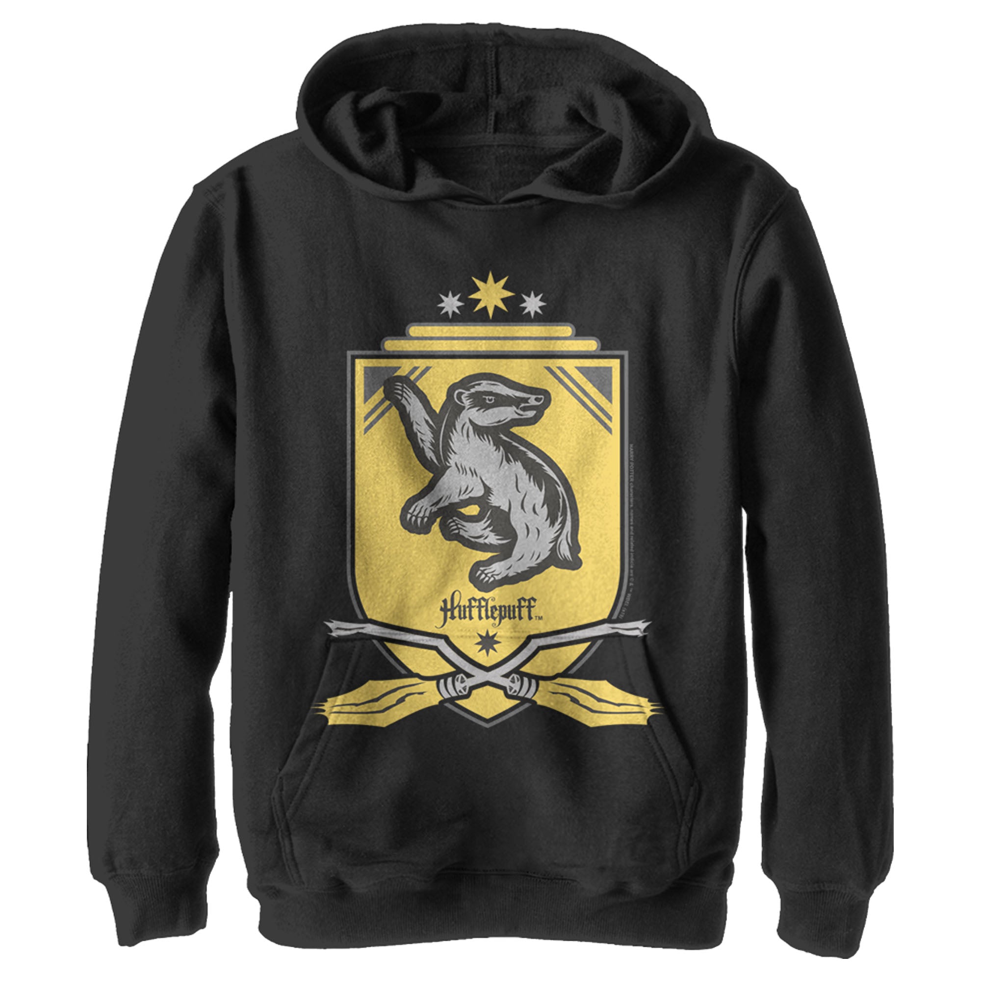 Boy’S Harry Potter Quidditch Hufflepuff Team Crest Pull Over Hoodie