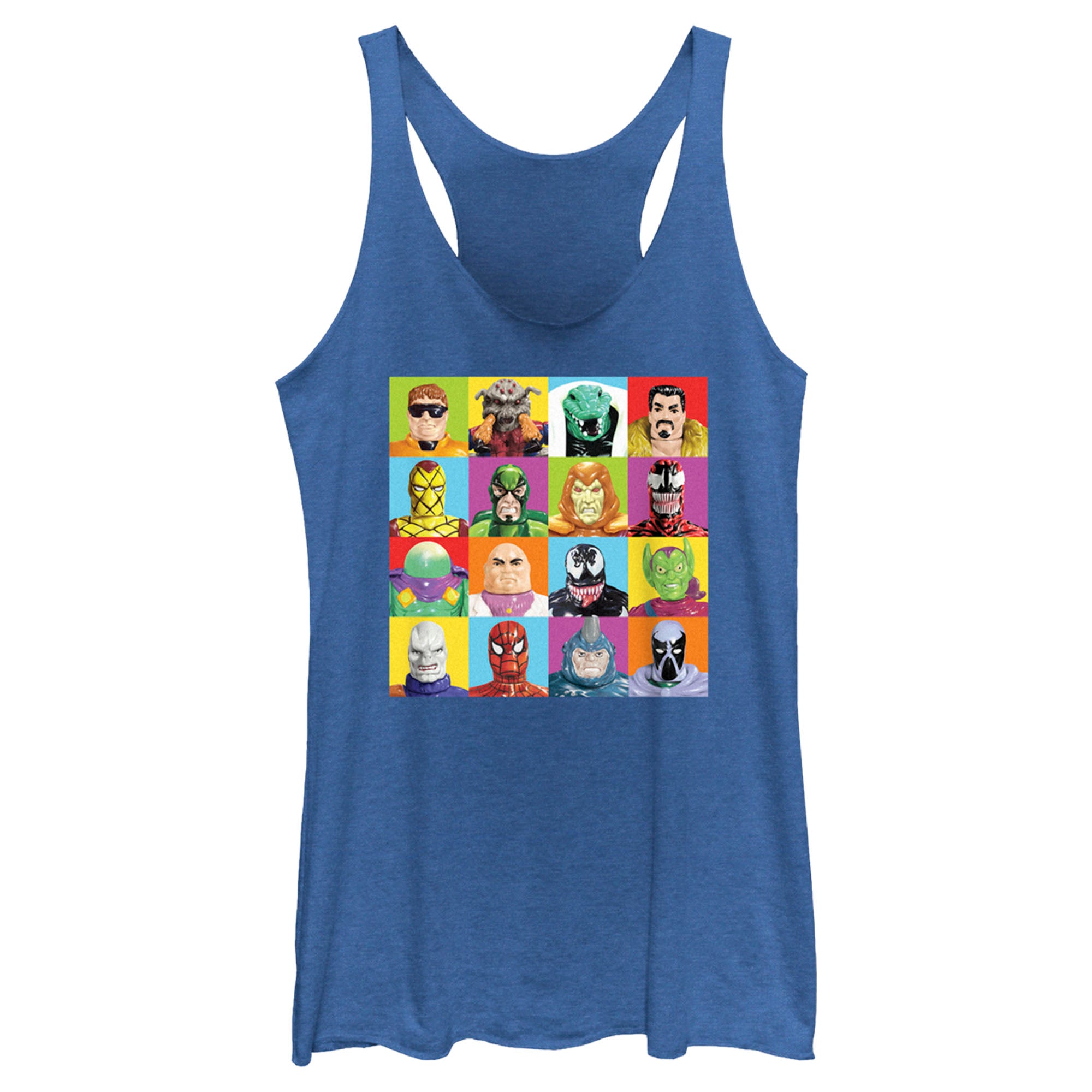 Women’S Spider-Man: Beyond Amazing Toy Villain Squares Racerback Tank Top