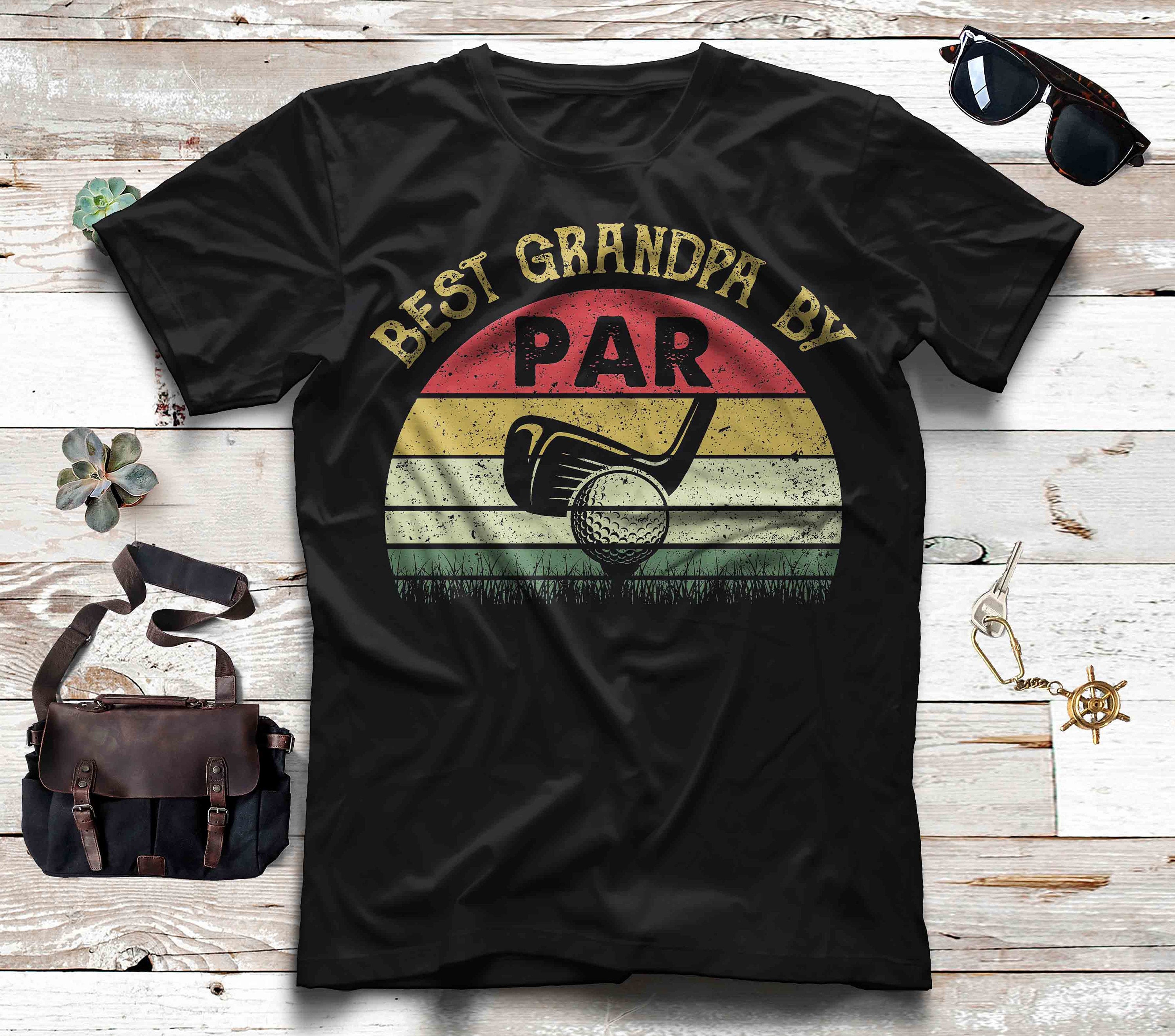 Best Grandpa By Par Golf Lover Retro Vintage Graphic Unisex T Shirt, Sweatshirt, Hoodie Size S – 5XL