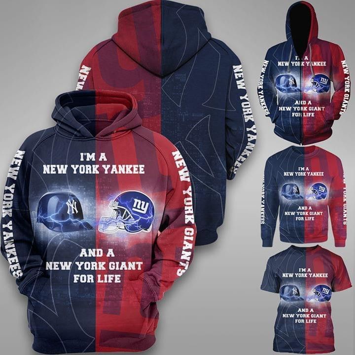 Im A New York Yankees And New York Giants Pullover And Ed Custom 3D Pullover Hoodie, Bomber Jacket, Sweatshirt, T-Shirt