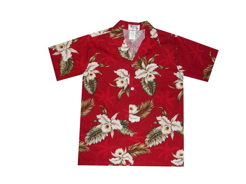 Orchids Red Unique Design Hawaii Shirt Ha100013