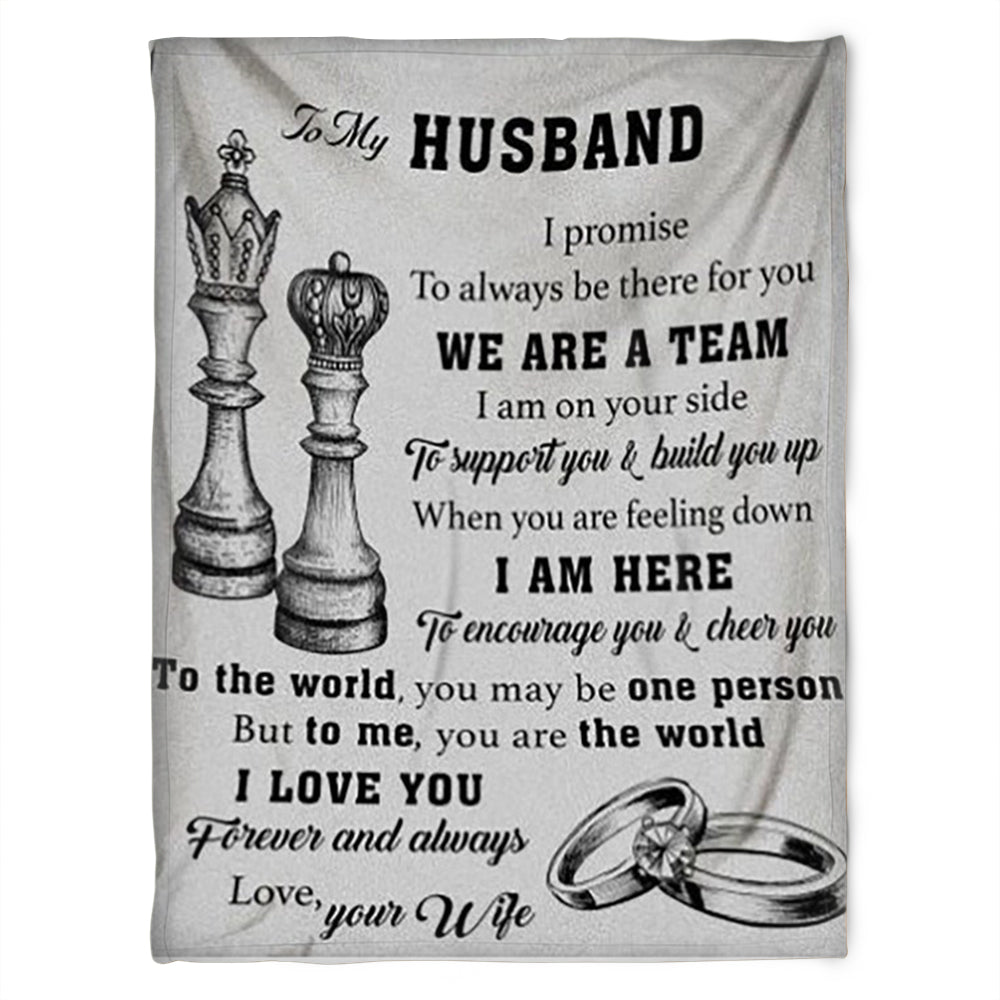 To My Husband Blanket, I Promise To Always Be There For You. Gift For Husband Family Home Decor Bedding Couch Sofa Soft And Comfy Cozy